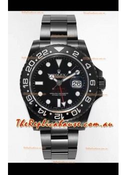 Rolex GMT Masters II REF.126710BLRO BLAKEN Swiss Replica - 904L Steel in DLC Coating
