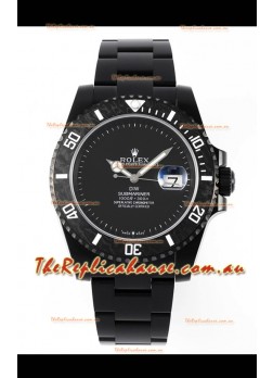 Rolex Submariner DiW DLC Coated Steel Casing Black Ceramic Bezel Edition Watch 