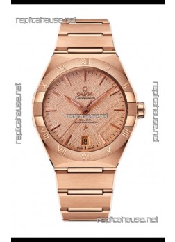 Omega Co-Axial Constellation Rose Gold Meteorite Dial 1:1 Mirror Replica 41MM