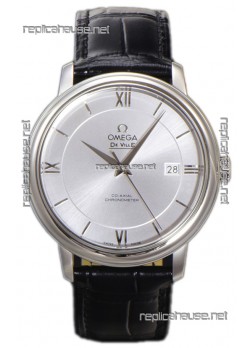 Omega De-Ville Annual Co-Axial Swiss Replica Watch 1:1 Mirror Edition in Steel Dial 39.5MM