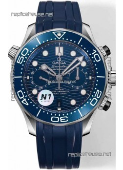 Omega Seamaster Co-Axial Master Chronograph Stainless Steel Blue Strap 44MM 1:1 Mirror Replica