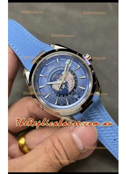 Omega Seamaster Aquaterra 150M Worldtimer Summer Blue 1:1 Mirror Replica Watch
