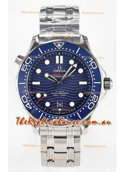 Omega Seamaster Super Clone 300M Master Chronometer Blue Swiss 904L Steel Watch