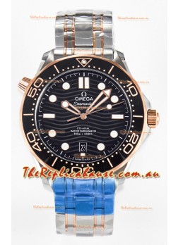 Omega Seamaster Super Clone 300M Master Chronometer Blue Swiss 2 Tone Watch