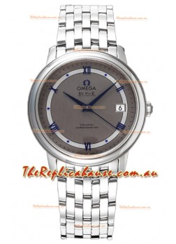 Omega De Ville Co-Axial Chronometer 36.8MM Swiss Replica Watch in Dark Grey Dial 