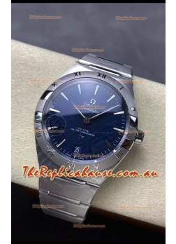 Omega Super Clone Co-Axial Constellation Stainless Blue Textured Dial Replica Watch
