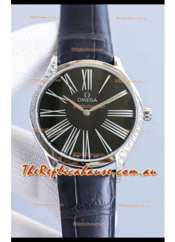 Omega De Ville Tresor Edition Swiss Quartz Watch 36MM Steel Casing Black Dial