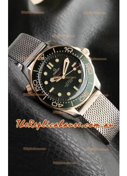 Omega Seamaster Super Clone 300M Diver Titanium Two Tone Green Dial Watch 