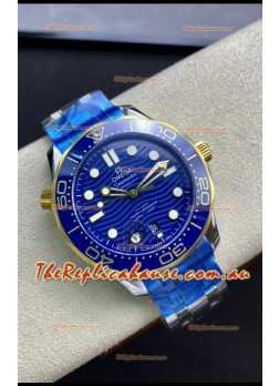 Omega Seamaster 300M Co-Axial Master Chronometer Blue Dial Two Tone Casing 1:1 Mirror Replica