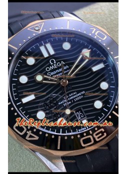 Omega Seamaster 300M Co-Axial Master Chronometer Black Dial Two Tone Casing 1:1 Mirror Replica