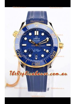 Omega Seamaster 300M Co-Axial Master Chronometer Blue Dial Two Tone Casing 1:1 Mirror Replica
