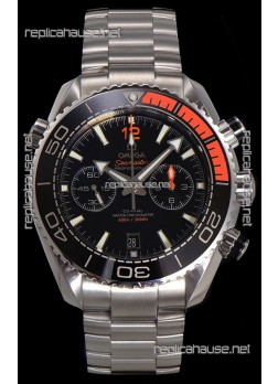 Omega Super Clone Planet Ocean 600M Chronograph 904L Steel Replica Watch 