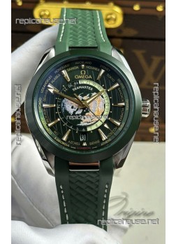 Omega Seamaster Aqua Terra 150M Worldtime Rubber Strap Swiss Replica Watch
