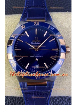 Omega Co-Axial Constellation 41MM 904L Steel - Blue Dial 1:1 Mirror Replica Watch