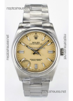 Rolex Oyster Perpetual Super Clone REF#126000 36MM Beige Dial Swiss Replica