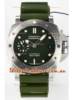 Panerai Super Clone Luminor Submersible Verde Militare PAM1055 42MM Replica Watch