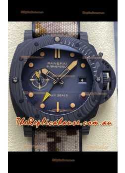 Panerai Submersible PAM1513 Carbotech GMT Navy Seals Edition Replica Watch 44MM