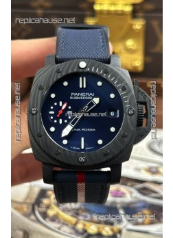 Panerai Super Clone Submersible PAM01563 Carbotech Luna Rossa Watch 42MM