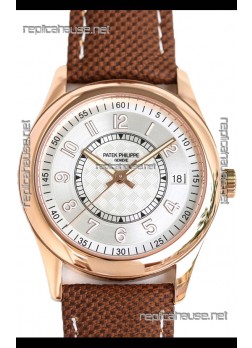 Patek Philippe Calatrava 6007R Steel Dial Rose Gold 1:1 Mirror Replica Watch