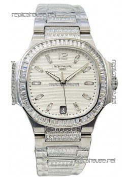Patek Philippe Nautilus 7118 35MM 1:1 Stainless Steel White Dial 1:1 Mirror Replica Watch
