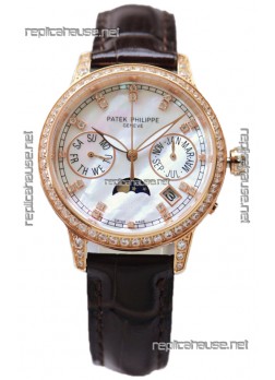 Patek Philippe Grand Complications Ladies First Perpetual Calendaer Rose Gold Swiss Replica Watch 