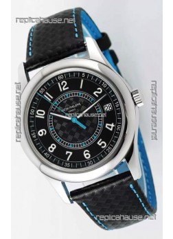 Patek Philippe Calatrava 6007 Black Dial Blue Hands 904L Steel Casing 1:1 Mirror Replica Watch