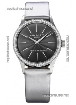Patek Philippe Calatrava 4997 Ladies Steel Case Grey Dial with Swiss Automatic Movement Watch