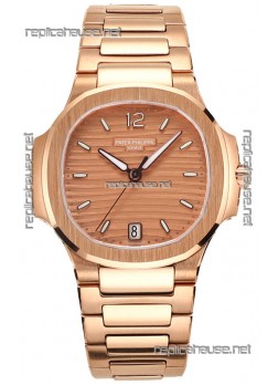 Patek Philippe Nautilus 7118R 35MM 1:1 Rose Gold Case & Dial 1:1 Mirror Replica Watch