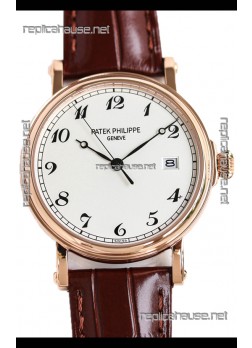 Patek Philippe Calatrava 5153J Rose Gold 1:1 Mirror Swiss Replica Watch 