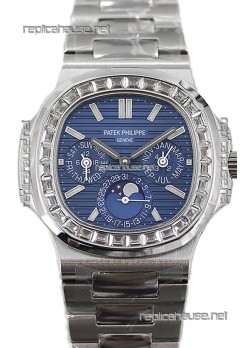 Patek Philippe Nautilus 5740 Perpetual Calendar Stainless Steel Blue Dial Swiss Replica Watch 