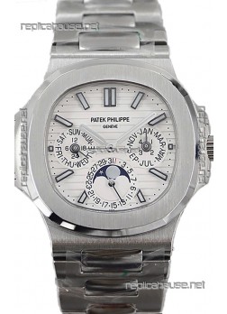 Patek Philippe Nautilus 5740 Perpetual Calendar Stainless Steel White Dial Swiss Replica Watch 