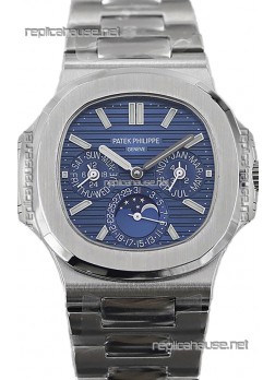 Patek Philippe Nautilus 5740 Perpetual Calendar Stainless Steel Blue Dial Swiss Replica Watch 