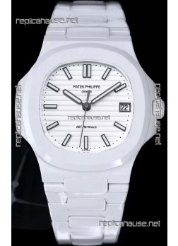 Patek Philippe Nautilus 5711 AET Remould White Ceramic Edition White Dial Swiss Replica Watch