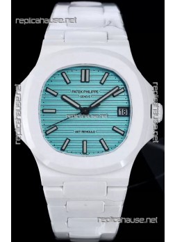 Patek Philippe Nautilus 5711 AET Remould White Ceramic Edition Green Dial Swiss Replica Watch