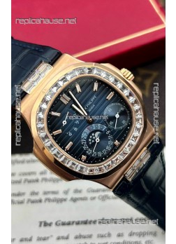 Patek Philippe Nautilus 5712R 1:1 Quality Swiss Replica Watch in Blue Dial Blue Strap