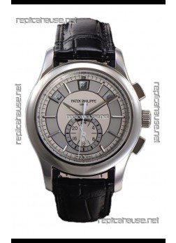 Patek Philippe 5205 Complications Moonphase White Dial 1:1 Mirror Swiss Replica Watch
