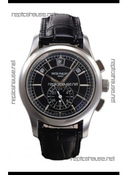 Patek Philippe 5205 Complications Moonphase Black Dial 1:1 Mirror Swiss Replica Watch