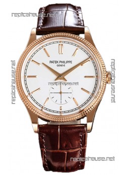 Patek Philippe Calatrava 6119R Rose Gold Casing Watch 1:1 Mirror Replica Watch 