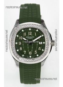 Patek Philippe Aquanaut 5267 Green Dial Swiss Quartz Movement Replica Watch 