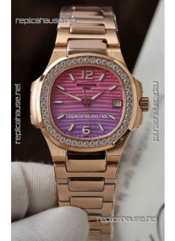 Patek Philippe 7010G Gradient Purple and Pink Dial Swiss Quartz Replica Watch