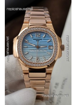 Patek Philippe 7010G Gradient Blue and White Dial Swiss Quartz Replica Watch