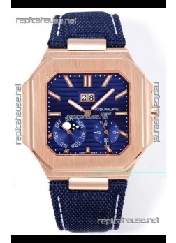 Patek Philippe Cubitus 5822 Rose Gold Casing Blue Dial Swiss Replica Watch