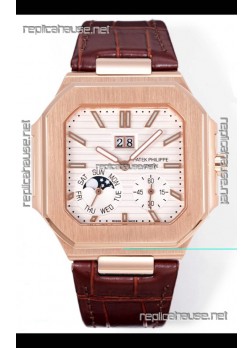 Patek Philippe Cubitus 5822 Rose Gold Casing White Dial Swiss Replica Watch