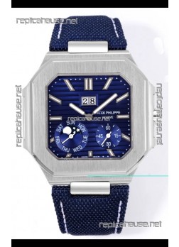 Patek Philippe Cubitus 5822 904L Steel Casing Blue Dial Swiss Replica Watch