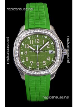 Patek Philippe Super Clone Aquanaut Stainless Steel Green Dial 38.5MM Watch 