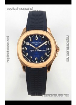 Patek Philippe Super Clone Aquanaut 5167 SC330 Movement 904L Rose Gold Blue Dial Watch  