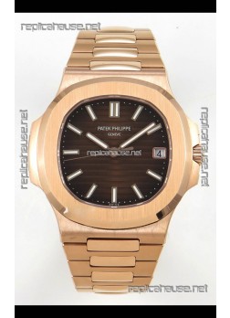 Patek Philippe Super Clone Nautilus 5711/1R-001 in Rose Gold Brown Dial