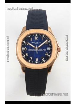 Patek Philippe Super Clone Aquanaut 5167 SC324 Movement 904L Rose Gold Blue Dial Watch  