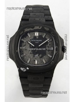 Patek Philippe Nautilus 5711 DiW Black Carbon Dial 1:1 Mirror Swiss Replica Watch