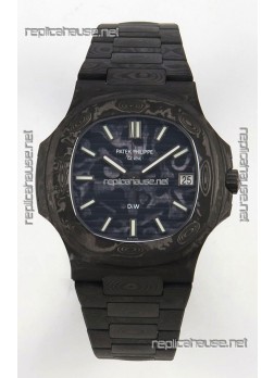 Patek Philippe Nautilus 5711 DiW Blue Carbon Dial 1:1 Mirror Swiss Replica Watch